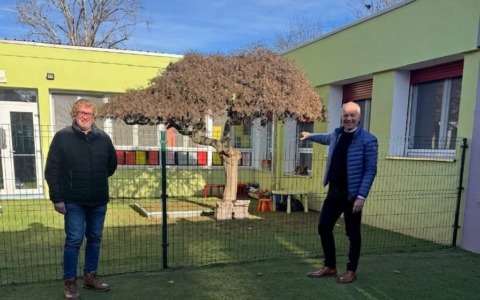 Ristrutturato il cortile tra asilo nido e scuola materna