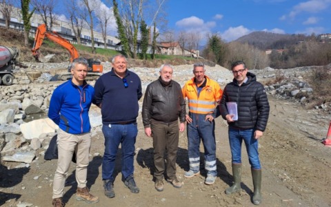 Sopralluogo sul torrente Cervo per monitorare i lavori