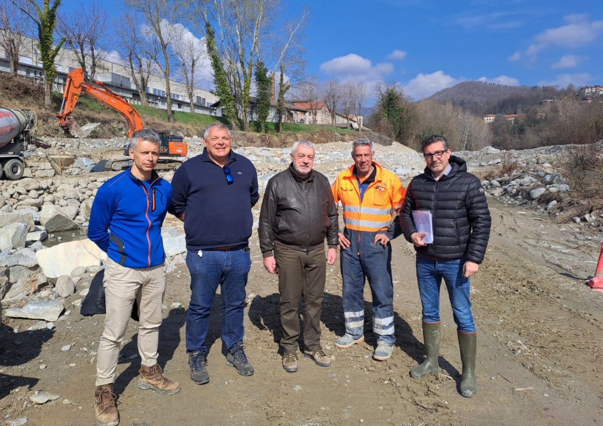 Sopralluogo sul torrente Cervo per monitorare i lavori