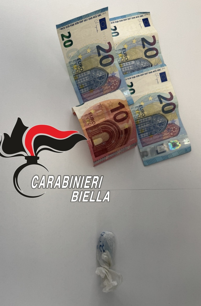 Arrestato 37enne a Biella per scambio di cocaina in strada