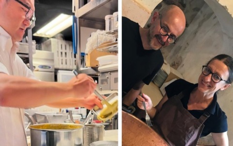Il cuoco giapponese Masato Miyane alla Trappa di Sordevolo