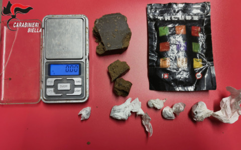 Un ventenne arrestato in Valle Elvo con oltre 60 grammi di hashish nello zaino