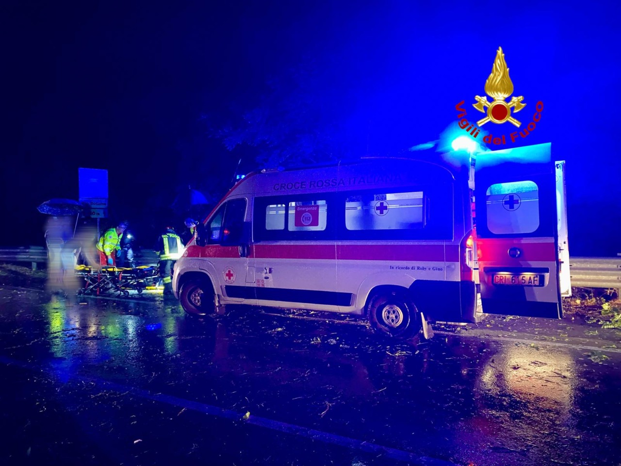 Caduta di un albero provoca incidente sulla provinciale: motociclista coinvolto