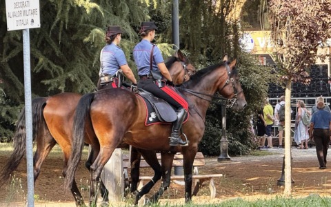 Operazione Carabinieri a cavallo nel Biellese: smantellato un bivacco di spaccio